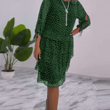 Tilly - Polka Dot Layered Dress