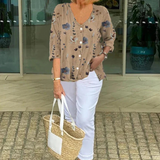 Alice | Printed Button Tunic Top