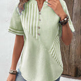 Talia - Elegant Striped Blouse