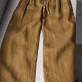 Grace | Wide-leg Pants in Cotton and Linen Blend