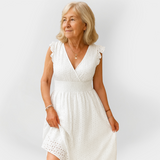 Abito impressionante con vita gonfiata