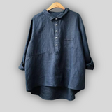 Blusa di Lino Verde Semplicità