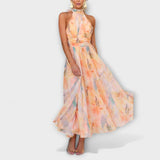 Lily - Watercolour Print Maxi Dress