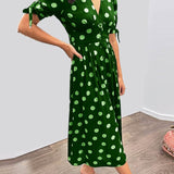 Layla | Polka Dots V-Neck Dress