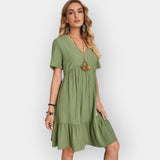 Abito Midi con Scollatura a V