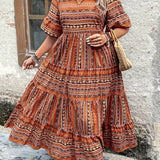 Joraine - Ethnic Flowy Dress