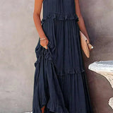 Tyla - Halter Ruffle Maxi Dress