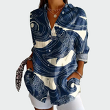 Maglietta elegante con motivo floreale