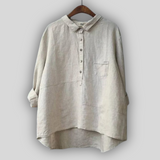 Blusa di Lino Verde Semplicità