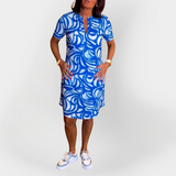 Abito Midi Con Design E Manica Corta