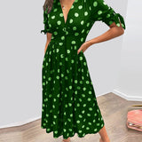 Bellamy - Polka Dots V-Neck Dress