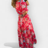 Abito Floreale Leggero con Tasche