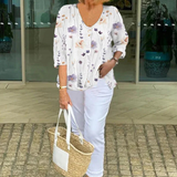 Alice | Printed Button Tunic Top