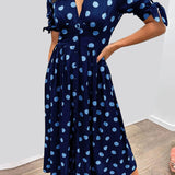 Layla | Polka Dots V-Neck Dress