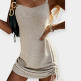 Abito Senza Maniche in Maglia con Cintura