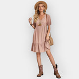 Abito Midi con Scollatura a V