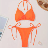 Bikini Halter con Slip a V