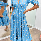 Layla | Polka Dots V-Neck Dress