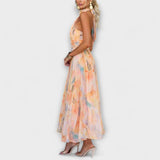 Lily - Watercolour Print Maxi Dress