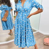 Bellamy - Polka Dots V-Neck Dress