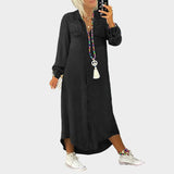 Vestito lungo di jeans con maniche lunghe