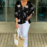 Alice | Printed Button Tunic Top