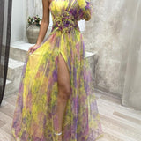 Gella - One-Shoulder Floral Maxi Dress