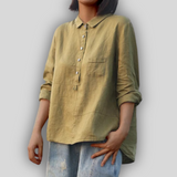 Blusa di Lino Verde Semplicità