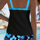 Madeleine | Swimsuit Tank Top with Floral Boxer Set