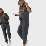 Set di 2 Pezzi in Cotone Bicolore