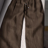 Grace | Wide-leg Pants in Cotton and Linen Blend