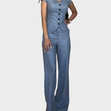 Set con Top a V e Pantaloni