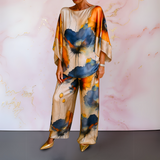 Sophie | Artistic Satin Two-Piece Set