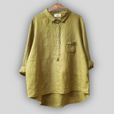 Blusa di Lino Verde Semplicità