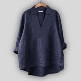 Blusa di Lino Elegante Argento