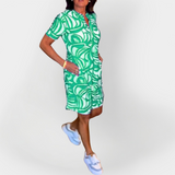 Abito Midi Con Design E Manica Corta