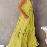 Robyn - Halter Ruffle Maxi Dress