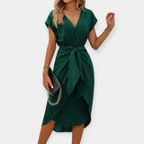 Abito Midi Verde con Stile