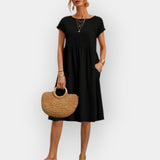 Abito Midi con Linee Semplici