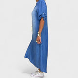 Ilse - Abito estivo con scollo a V in denim