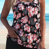 Pippa | Floral Print Tankini Set