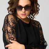 Mirae - Lace-Sleeve Dress