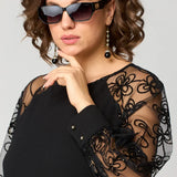 Mirae - Lace-Sleeve Dress