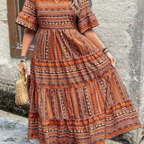 Joraine - Ethnic Flowy Dress