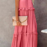 Tyla - Halter Ruffle Maxi Dress