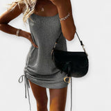 Abito Senza Maniche in Maglia con Cintura