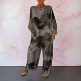 Sophie | Artistic Satin Two-Piece Set