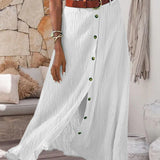 Syndy - Flowy Buttoned Skirt