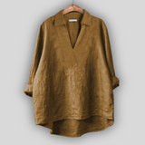 Blusa di Lino Elegante Argento