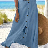 Gonna midi trasparente con apertura